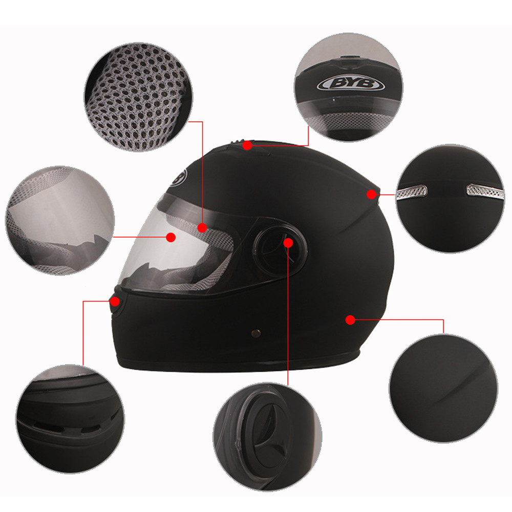 BYB-Motorcycle-Full-Face-Helmet-HD-Anti-fog-Lens-Breathable-Unisex-Universal-With-Neck-Protection-1428858