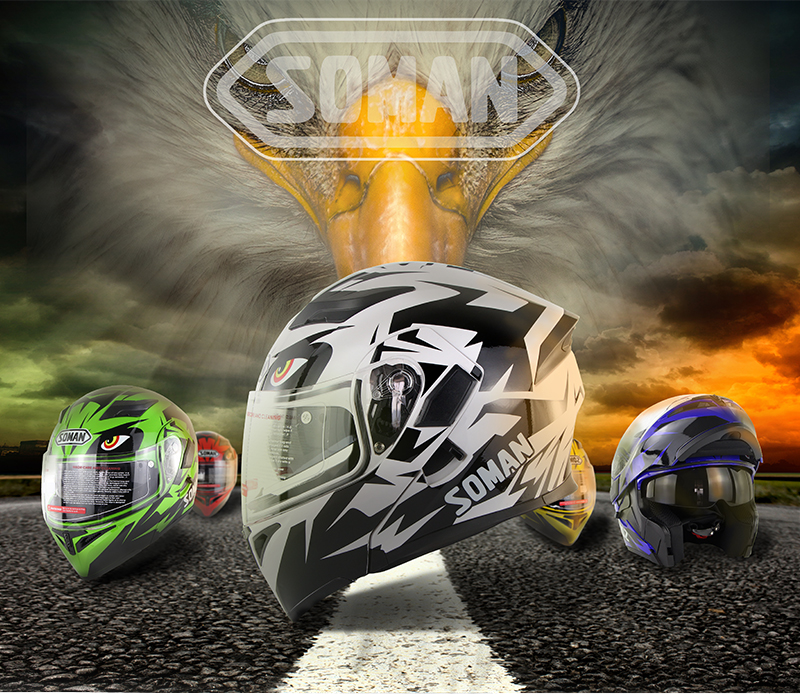 DOT-SOMAN-955-Motorcycle-bluetooth-Full-Face-Helmet-Eye-Style-Flip-Up-Double-Visors-Helmets-With-BT--1533210