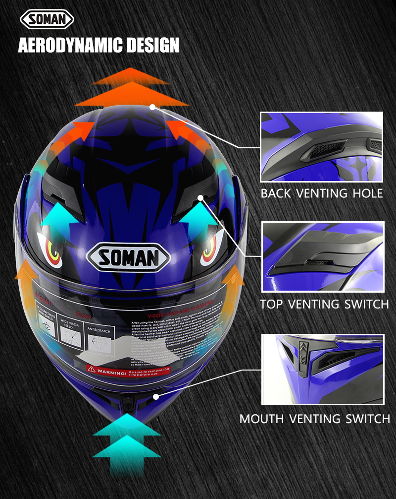 DOT-SOMAN-955-Motorcycle-bluetooth-Full-Face-Helmet-Eye-Style-Flip-Up-Double-Visors-Helmets-With-BT--1533210