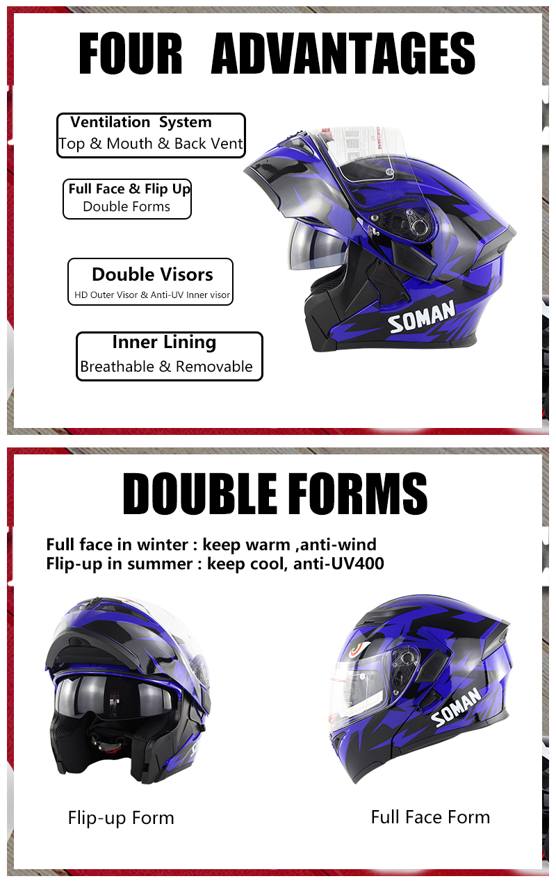 DOT-SOMAN-955-Motorcycle-bluetooth-Full-Face-Helmet-Eye-Style-Flip-Up-Double-Visors-Helmets-With-BT--1533210