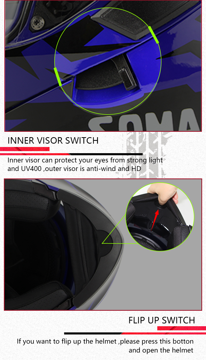 DOT-SOMAN-955-Motorcycle-bluetooth-Full-Face-Helmet-Eye-Style-Flip-Up-Double-Visors-Helmets-With-BT--1533210