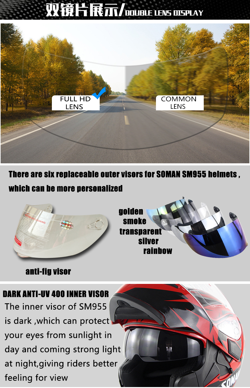 DOT-SOMAN-955-Motorcycle-bluetooth-Full-Face-Helmet-Eye-Style-Flip-Up-Double-Visors-Helmets-With-BT--1533210