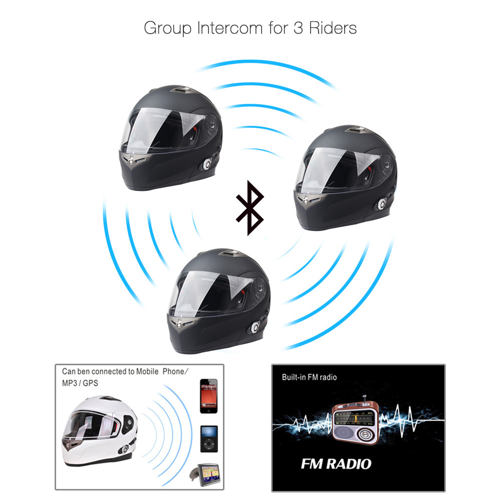 FREEDCONN-BM2-S-DOT-500M-bluetooth-Intercom-Motorcycle-Helmet-Smart-Music-3-Rider-Interphon-With-FM--1588974