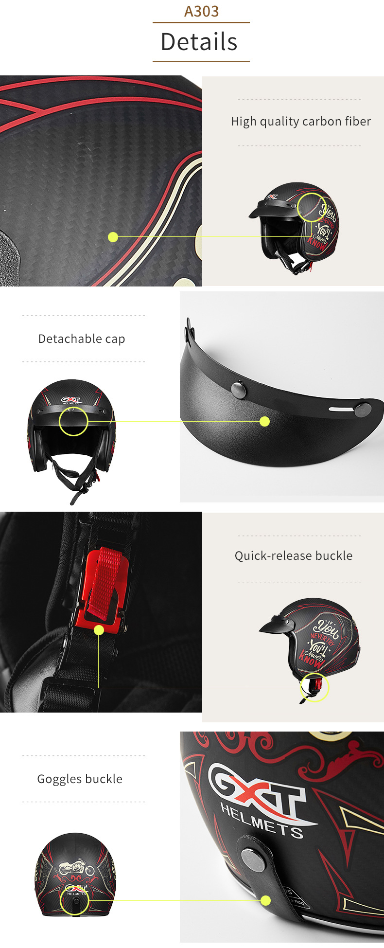 GXT-A303-ECE-Motorcycle-34-Face-Color-Carbon-fiber-Retro-Helmet-Motorbike-Scooter-Crash-Visor-1548284