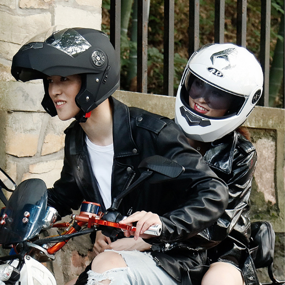 Motorcycle-Dual-Visor-Full-Face-Helmet-WithWithout-bluetooth-Music-Headset-Gloves-1635864