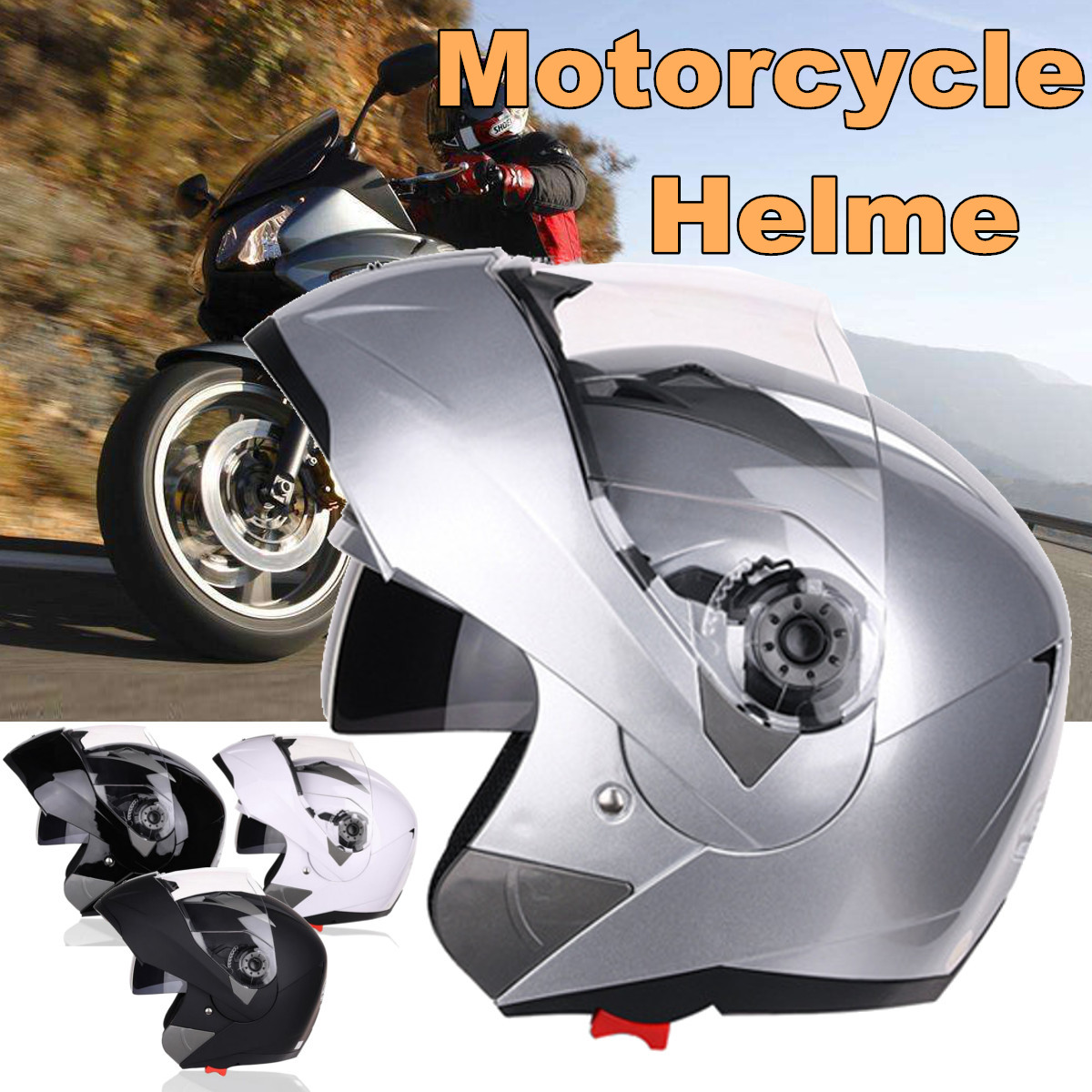 Motorcycle-Full-Face-Dual-Visor-Flip-Up-Modular-Helmet-Motocross-XL-4-Colors-1380482