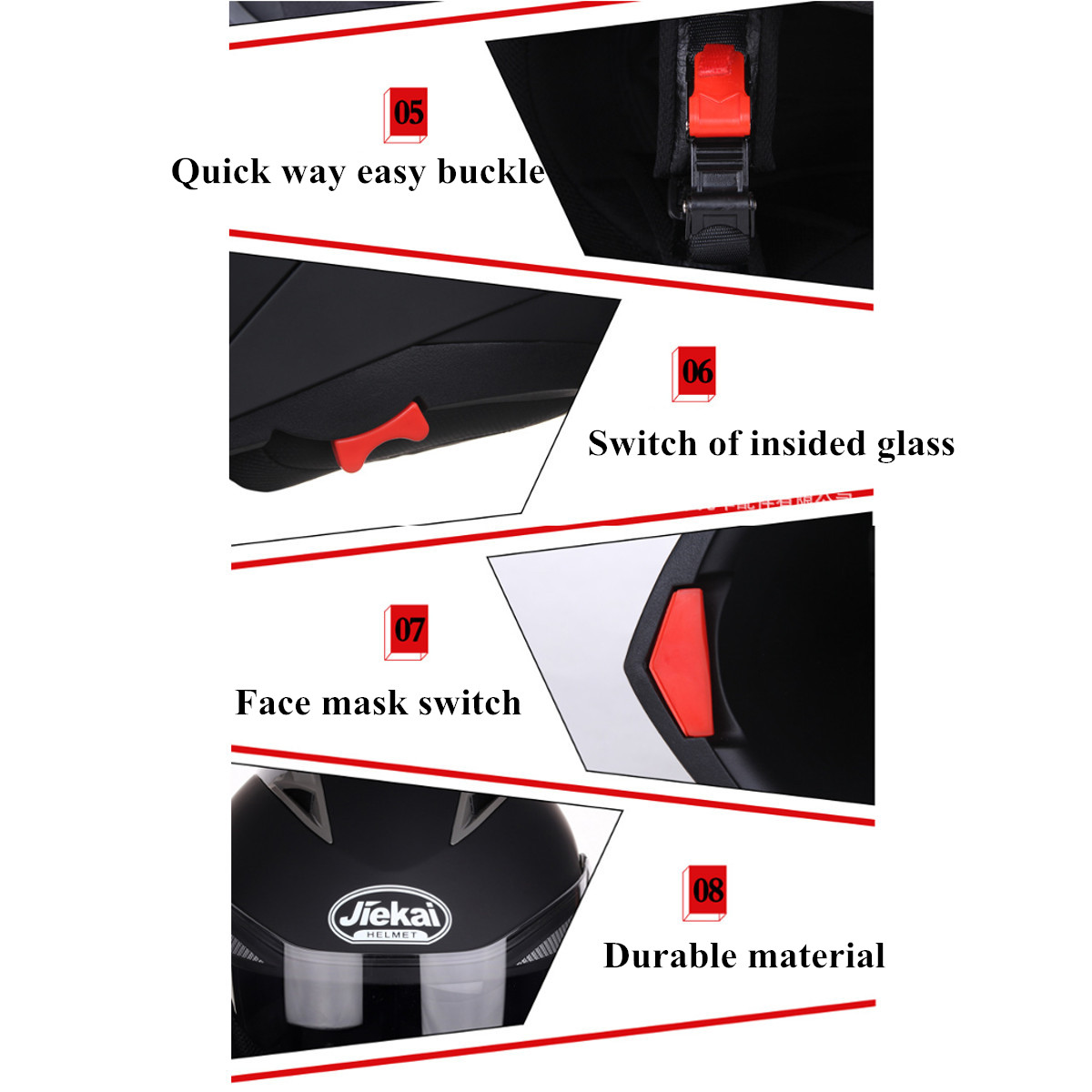 Motorcycle-Full-Face-Dual-Visor-Flip-Up-Modular-Helmet-Motocross-XL-4-Colors-1380482