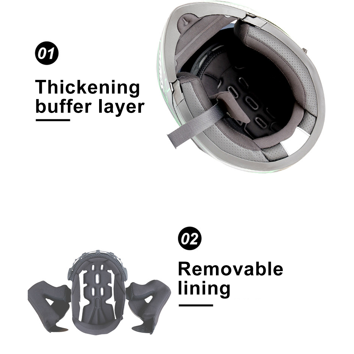 Motorcycle-Helmet-With-BT-Headset-Earphone-Intercom-Flip-Up-Modular-Motorbike-Road-Bike-1200mAh-Batt-1784284