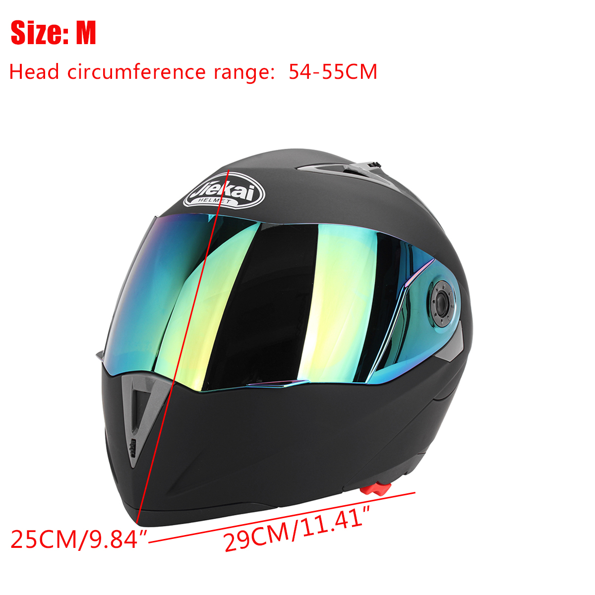 Motorcycle-Open-Face-Helmet-Dual-Visor-Flip-Up-Adult-Full-Face-Motocross-Dirt-Bike-MLXL-1342218