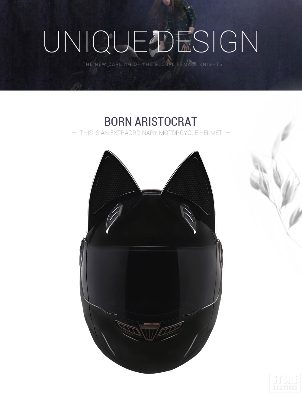 NITRINOS-Motorcycle-Full-Face-Helmet-Women-Cat-Ear-Women-Personality-5-Colors-1383453