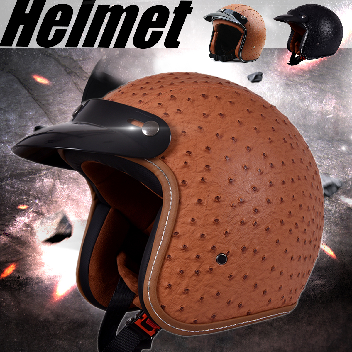 PU-Vintage-Open-Face-Retro-Motorcycle-Helmet-Lens-Removable-Sun-Protection-1719204