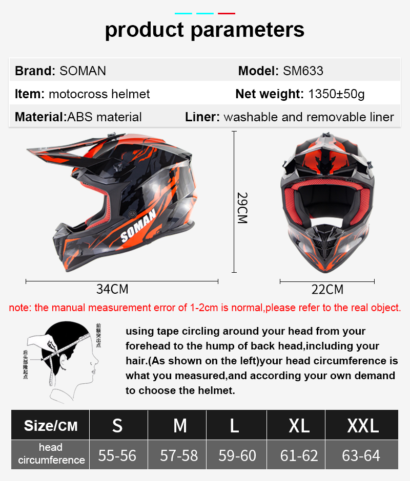SOMAN-ECE-Motocross-Full-Face-Protective-Safety-Adult-Motorcycle-Off-road-Helmet-Flip-Up-Sun-Shield--1525314