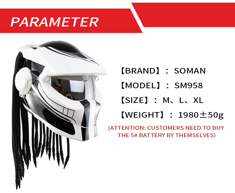 SOMAN-Hunter-Black-Flip-Up-Custom-Laser-Light-Antifogging-Lens-Full-Face-Helmets-Cool-Casco-Moto-Mot-1712696