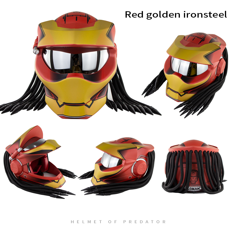 SOMAN-Hunter-Black-Flip-Up-Custom-Laser-Light-Antifogging-Lens-Full-Face-Helmets-Cool-Casco-Moto-Mot-1712696