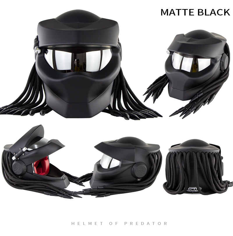 SOMAN-Hunter-Black-Flip-Up-Custom-Laser-Light-Antifogging-Lens-Full-Face-Helmets-Cool-Casco-Moto-Mot-1712696