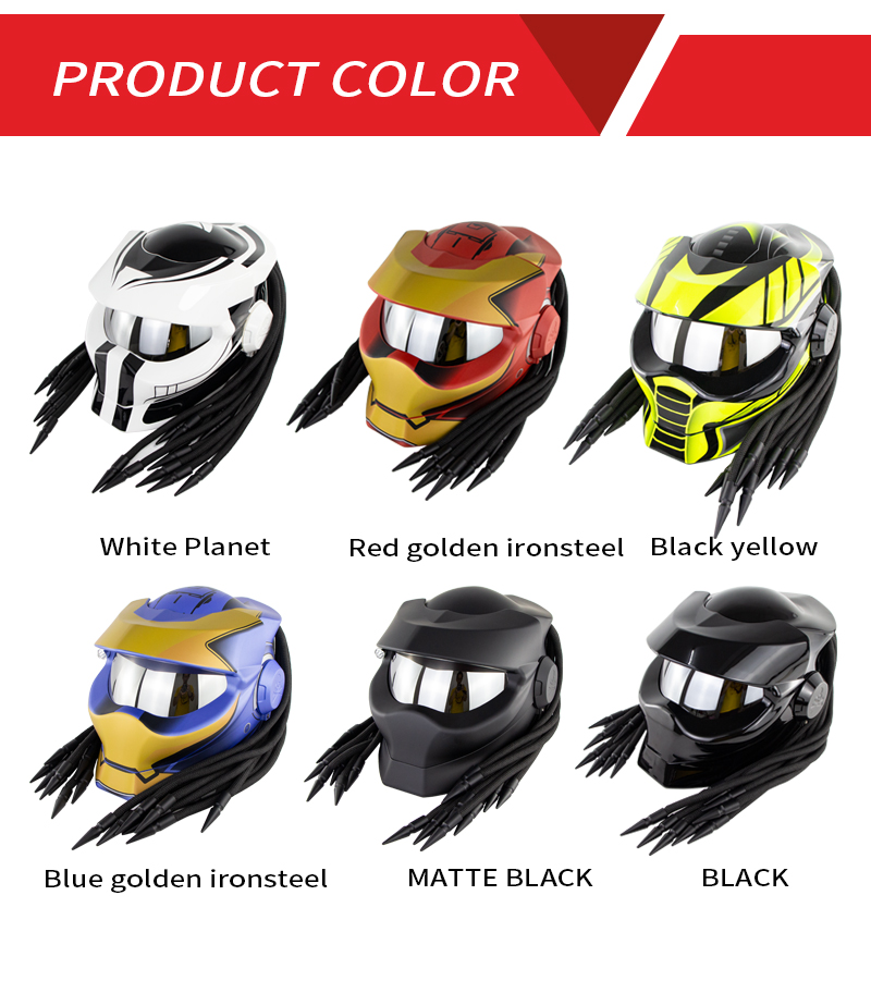 SOMAN-Hunter-Black-Flip-Up-Custom-Laser-Light-Antifogging-Lens-Full-Face-Helmets-Cool-Casco-Moto-Mot-1712696