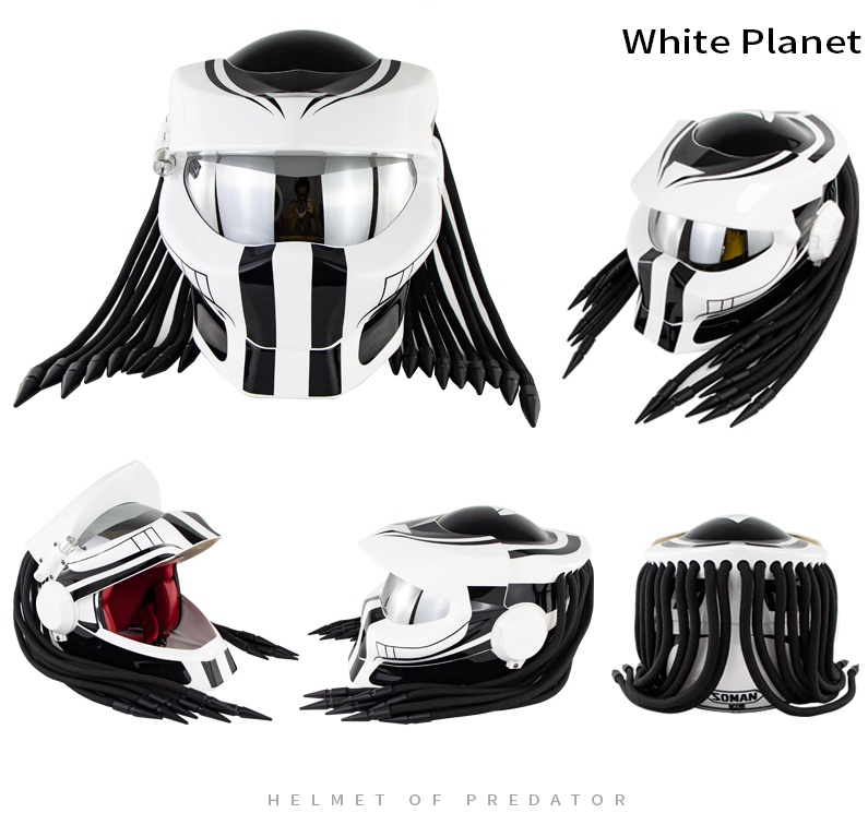 SOMAN-Hunter-Black-Flip-Up-Custom-Laser-Light-Antifogging-Lens-Full-Face-Helmets-Cool-Casco-Moto-Mot-1712696