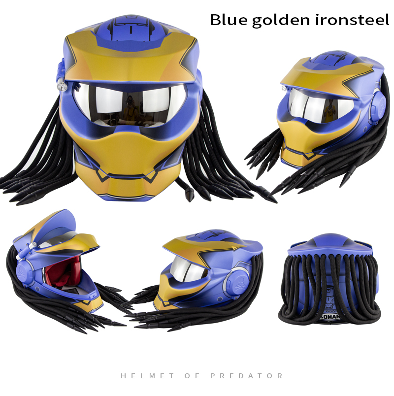 SOMAN-Hunter-Black-Flip-Up-Custom-Laser-Light-Antifogging-Lens-Full-Face-Helmets-Cool-Casco-Moto-Mot-1712696