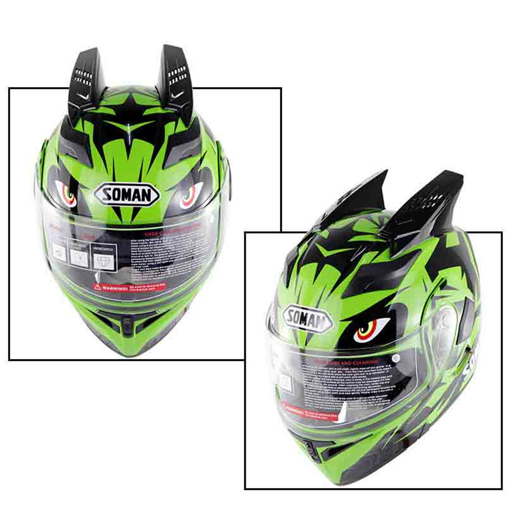 SOMAN-Motorcycle-Full-Face-Helmet-Dual-Lens-Anti-UV-Anti-Scratch-With-Horn-1403838
