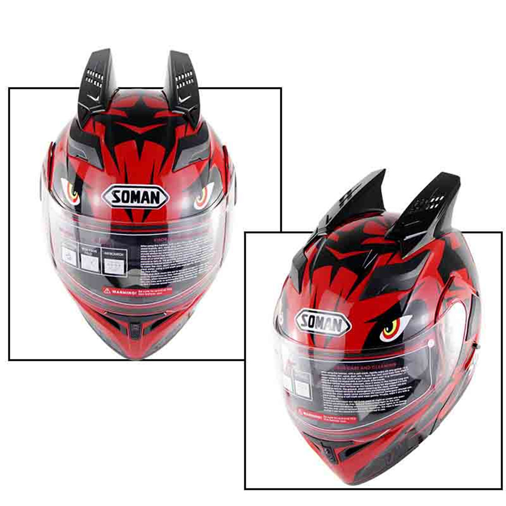 SOMAN-Motorcycle-Full-Face-Helmet-Dual-Lens-Anti-UV-Anti-Scratch-With-Horn-1403838