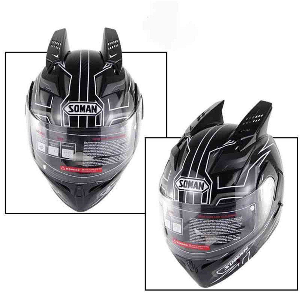 SOMAN-Motorcycle-Full-Face-Helmet-Dual-Lens-Anti-UV-Anti-Scratch-With-Horn-1403838