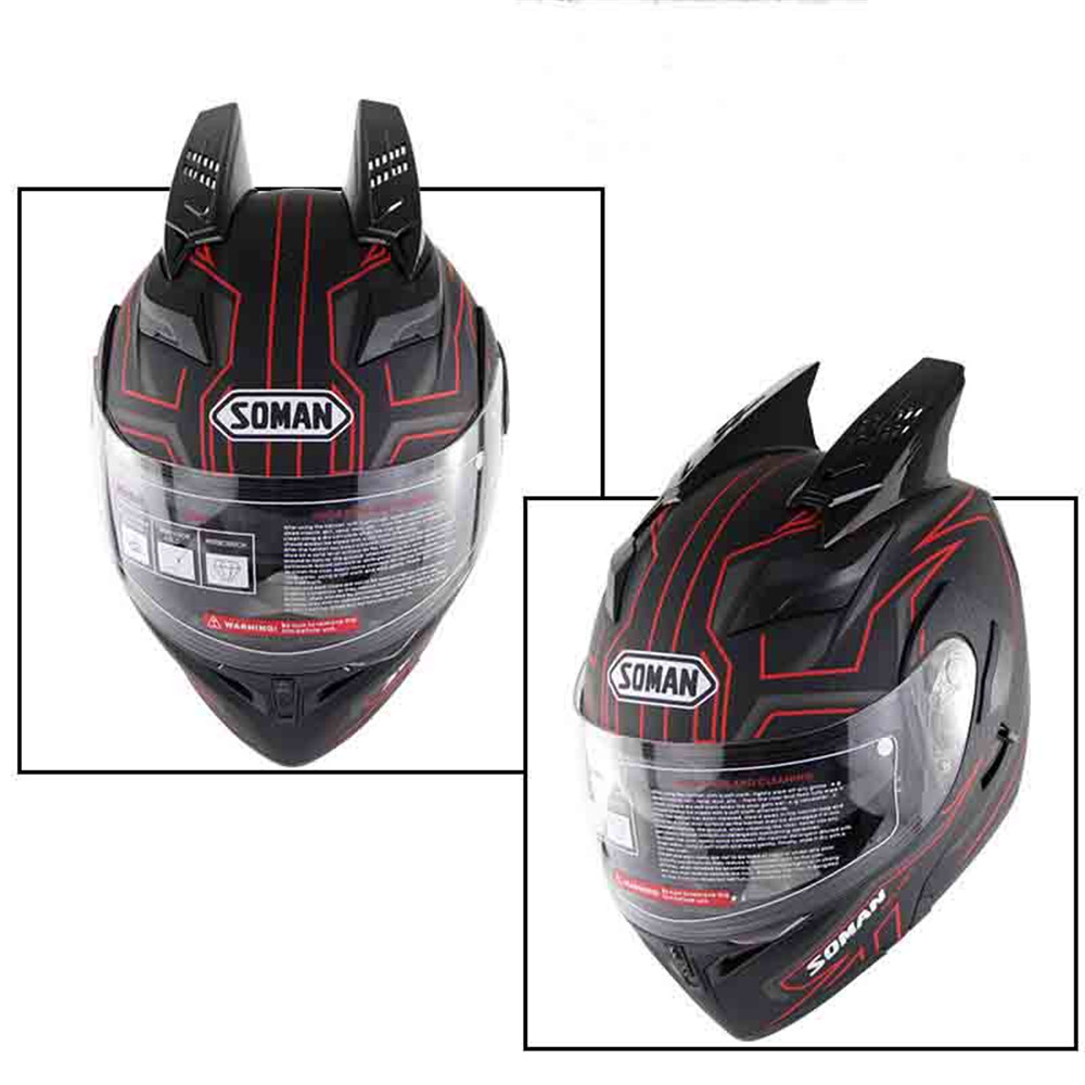 SOMAN-Motorcycle-Full-Face-Helmet-Dual-Lens-Anti-UV-Anti-Scratch-With-Horn-1403838