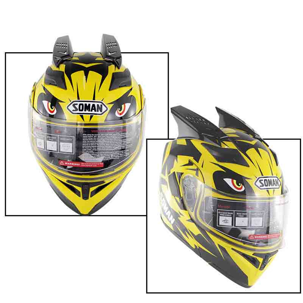 SOMAN-Motorcycle-Full-Face-Helmet-Dual-Lens-Anti-UV-Anti-Scratch-With-Horn-1403838