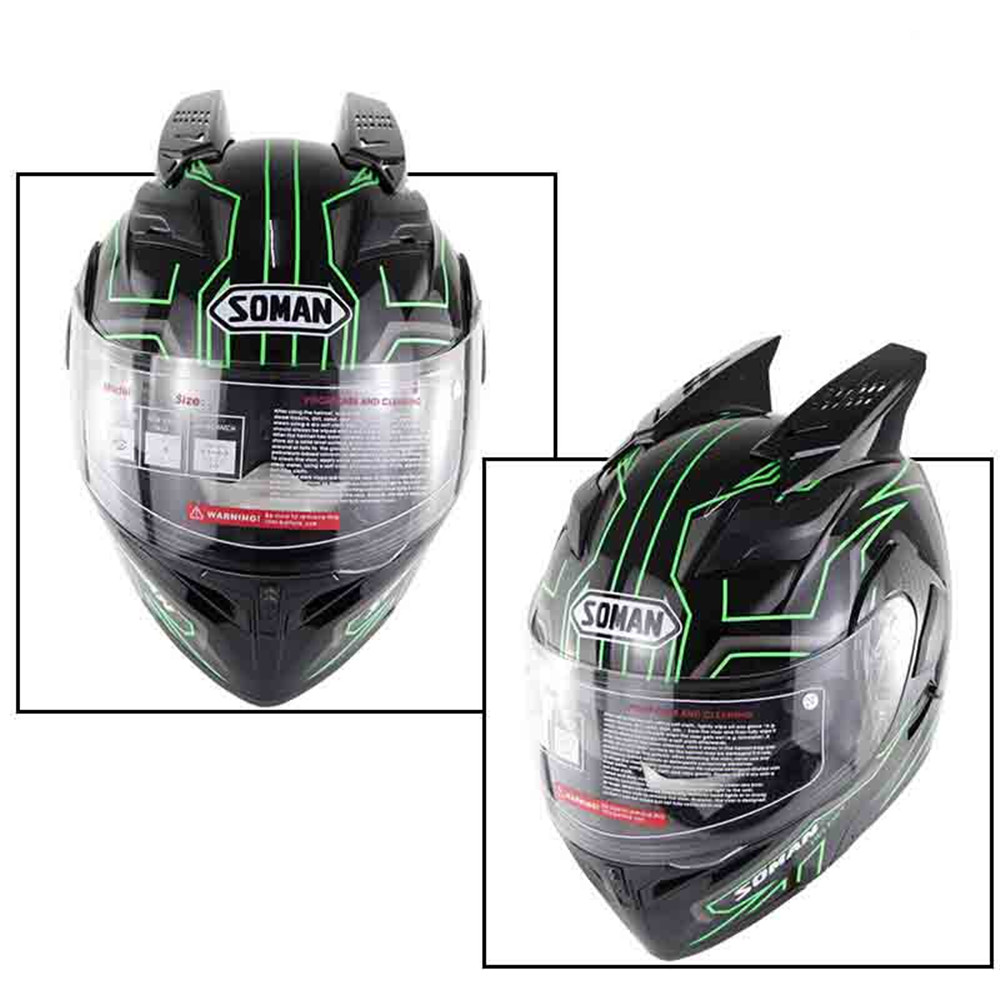 SOMAN-Motorcycle-Full-Face-Helmet-Dual-Lens-Anti-UV-Anti-Scratch-With-Horn-1403838