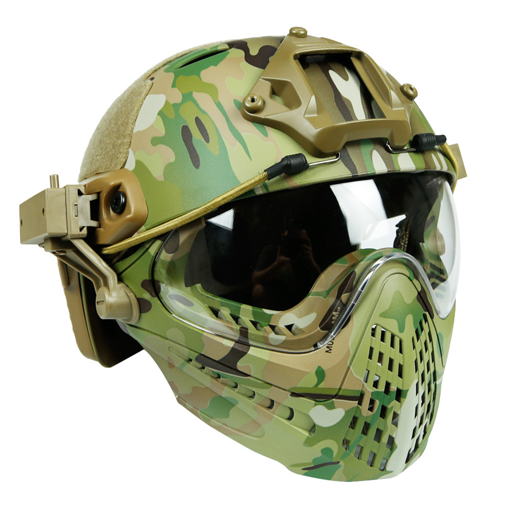 WoSporT-CS-Army-Tactical-Helmet-With-Mask-Motorcycle-Hunting-Riding-Outdoor-1362323