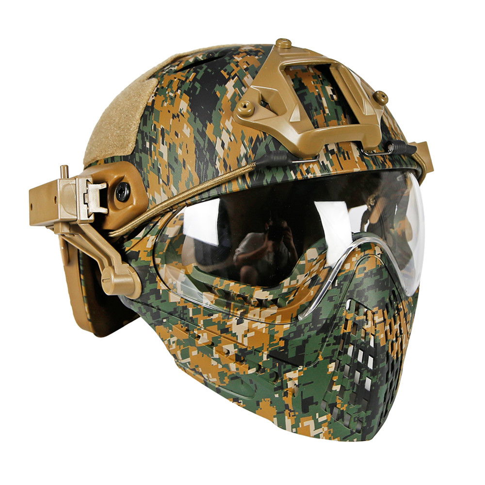 WoSporT-CS-Army-Tactical-Helmet-With-Mask-Motorcycle-Hunting-Riding-Outdoor-1362323