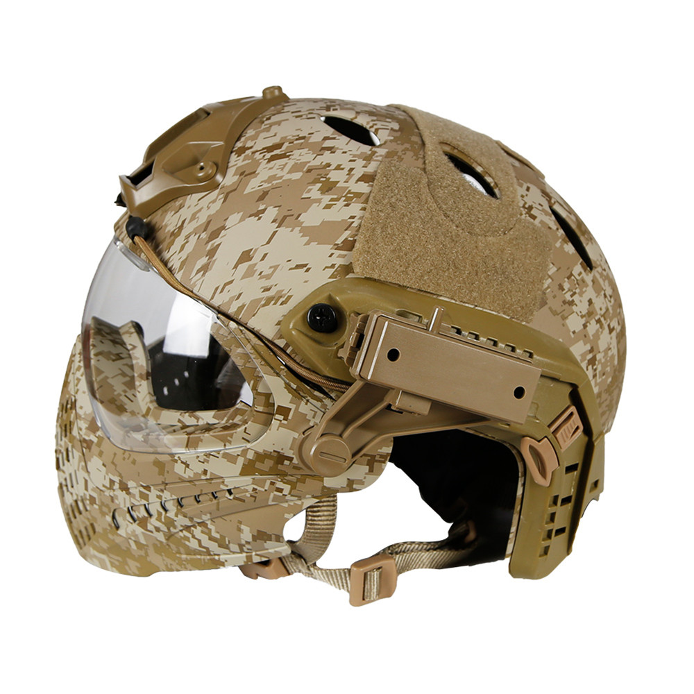 WoSporT-CS-Army-Tactical-Helmet-With-Mask-Motorcycle-Hunting-Riding-Outdoor-1362323