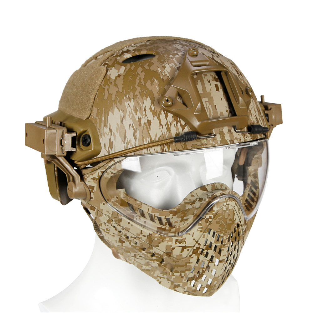 WoSporT-CS-Army-Tactical-Helmet-With-Mask-Motorcycle-Hunting-Riding-Outdoor-1362323