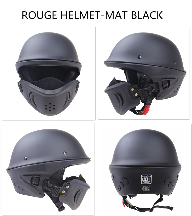 Zombies-Racing-DOT-Rogue-Half-Helmet-Motorcycle-Retro-Locomotive-Detachable-Mask-Matte-Black-1368300