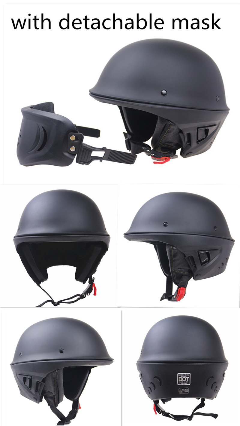 Zombies-Racing-DOT-Rogue-Half-Helmet-Motorcycle-Retro-Locomotive-Detachable-Mask-Matte-Black-1368300
