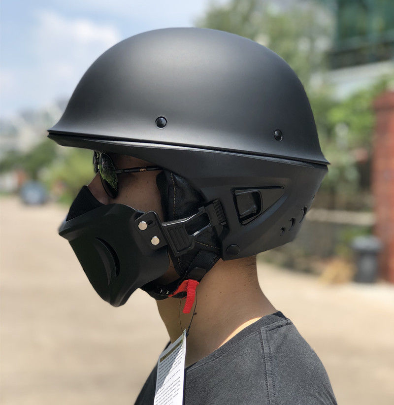 Zombies-Racing-DOT-Rogue-Half-Helmet-Motorcycle-Retro-Locomotive-Detachable-Mask-Matte-Black-1368300