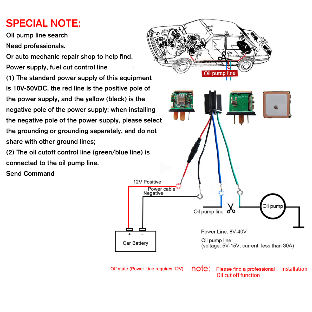 CJ720 Relay GPS Tracker GSM GPRS Locator Anti-theft System Remote Cut