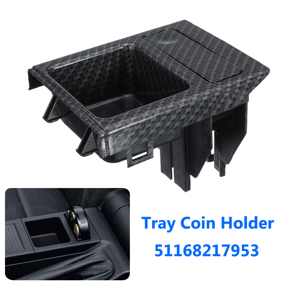 Carbon-Centre-Console-Storage-Tray-Coin-Box-for-BMW-E46-325-3-Series-51168217957-1229951