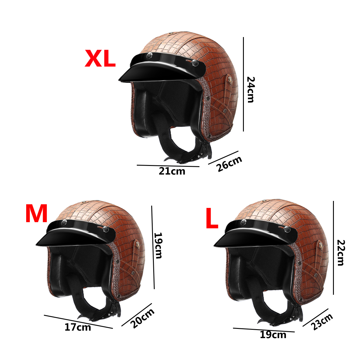 34-Face-Mask-PU-Leather-Motorcycle-Helmet-M-L-XL-Visor-Alligator-skin-Pattern-1418845