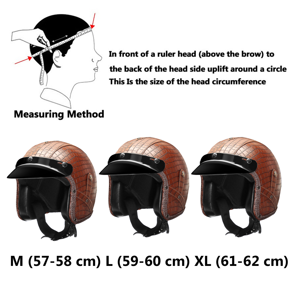 34-Face-Mask-PU-Leather-Motorcycle-Helmet-M-L-XL-Visor-Alligator-skin-Pattern-1418845