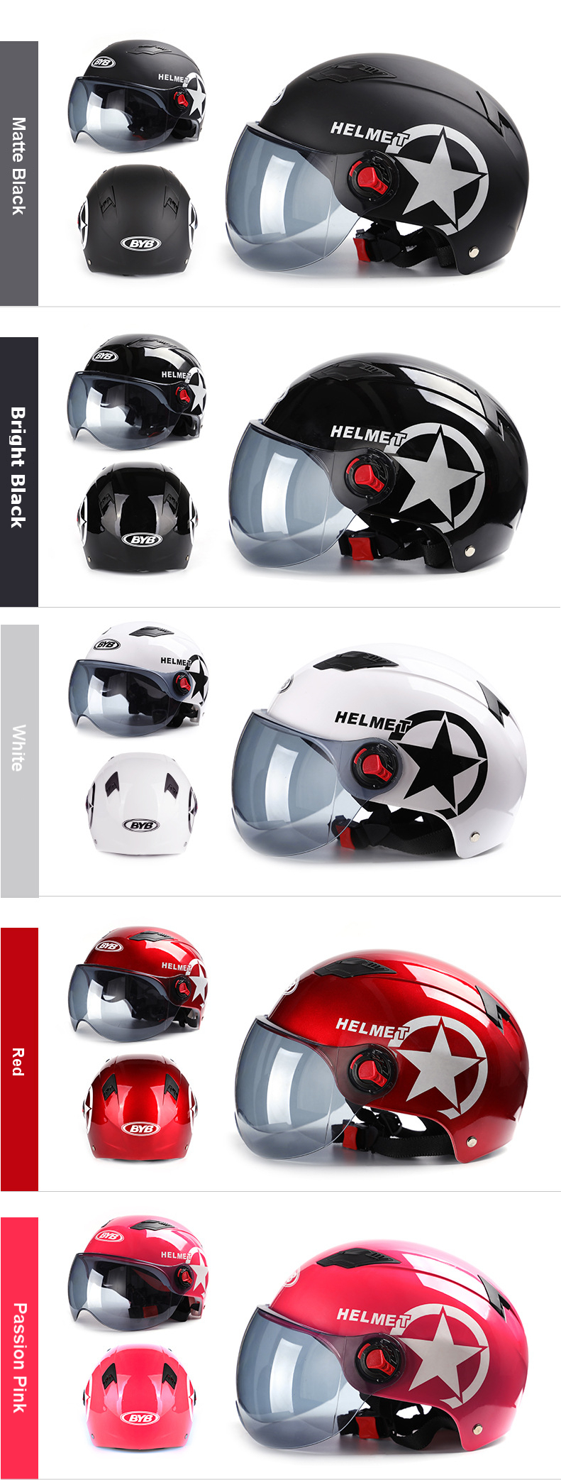 BYB-Motorcycle-Helmet-Scooter-Bike-Open-Face-Half-Baseball-Cap-Anti-UV-Safety-Hard-Hat-1363901
