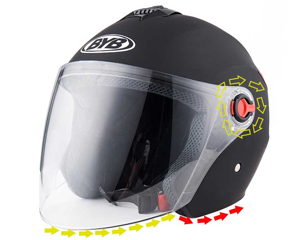 BYB-Universal-56-62cm-Motorcycle-All-Season-Half-Helmet-Anti-fog-Visor-Rainproof-Breathable-1413674