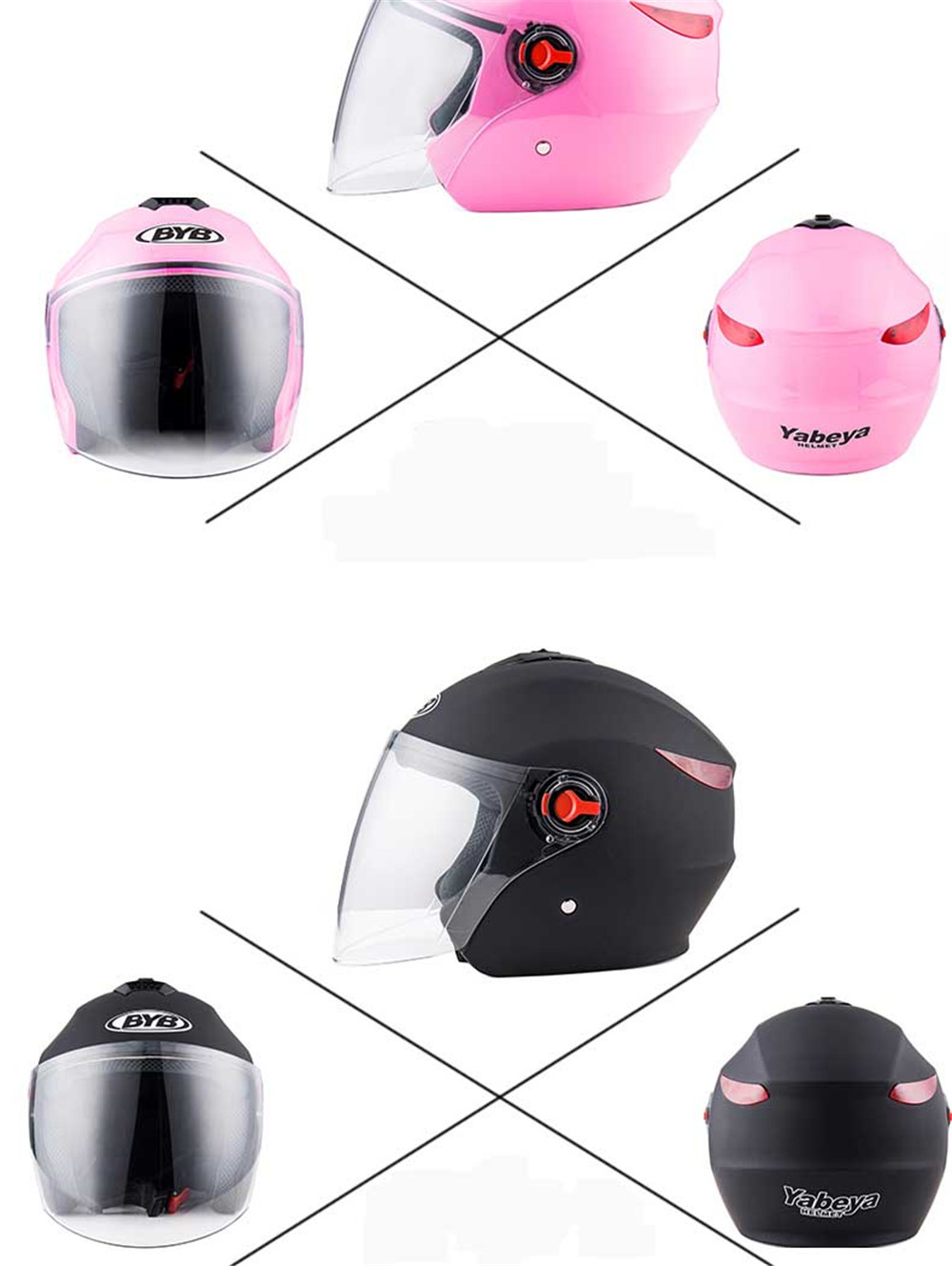 BYB-Universal-56-62cm-Motorcycle-All-Season-Half-Helmet-Anti-fog-Visor-Rainproof-Breathable-1413674