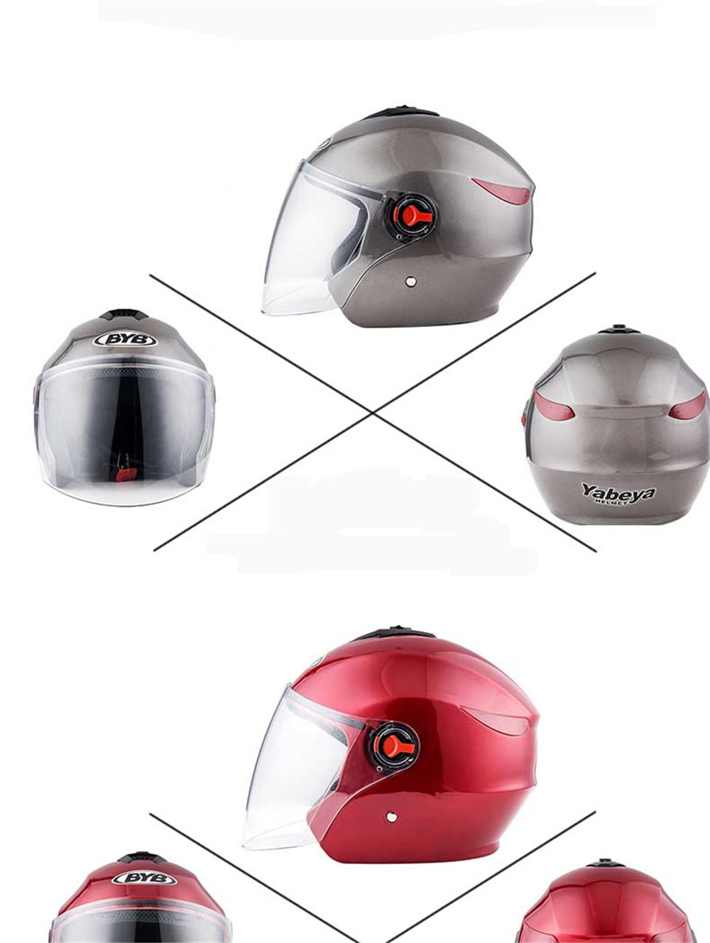 BYB-Universal-56-62cm-Motorcycle-All-Season-Half-Helmet-Anti-fog-Visor-Rainproof-Breathable-1413674