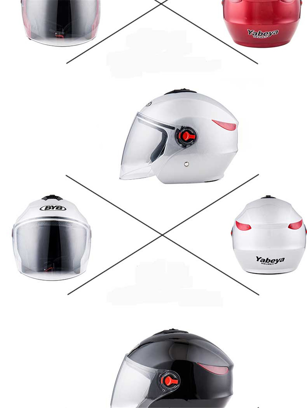 BYB-Universal-56-62cm-Motorcycle-All-Season-Half-Helmet-Anti-fog-Visor-Rainproof-Breathable-1413674