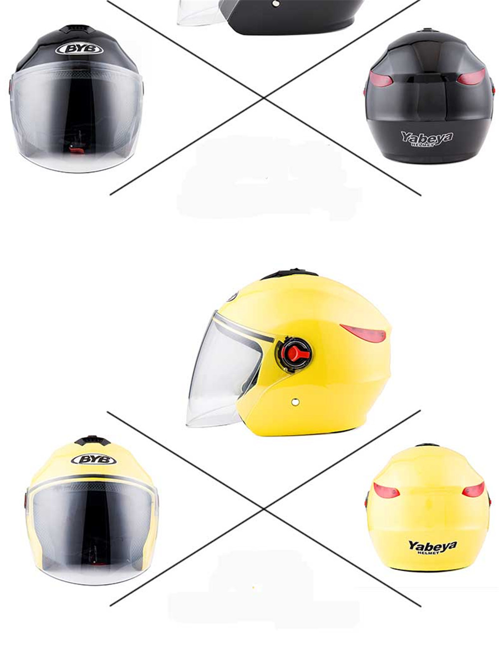 BYB-Universal-56-62cm-Motorcycle-All-Season-Half-Helmet-Anti-fog-Visor-Rainproof-Breathable-1413674