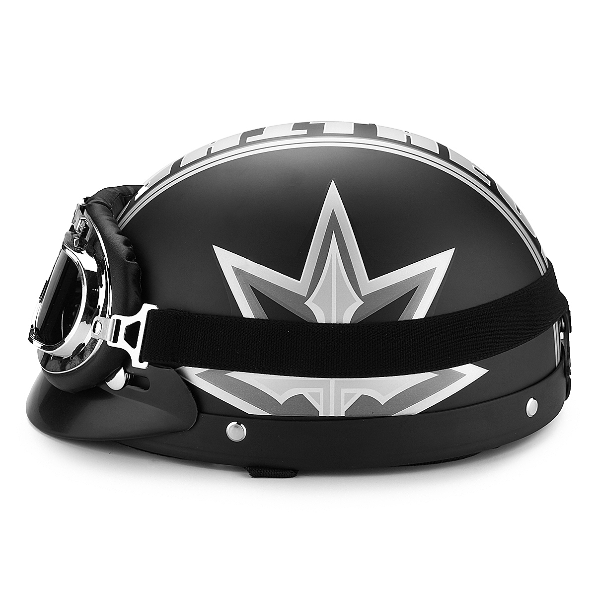 Black-Motorcycle-Scooter-Half-Open-Face-Helmet-With-UV-Goggles-1313258