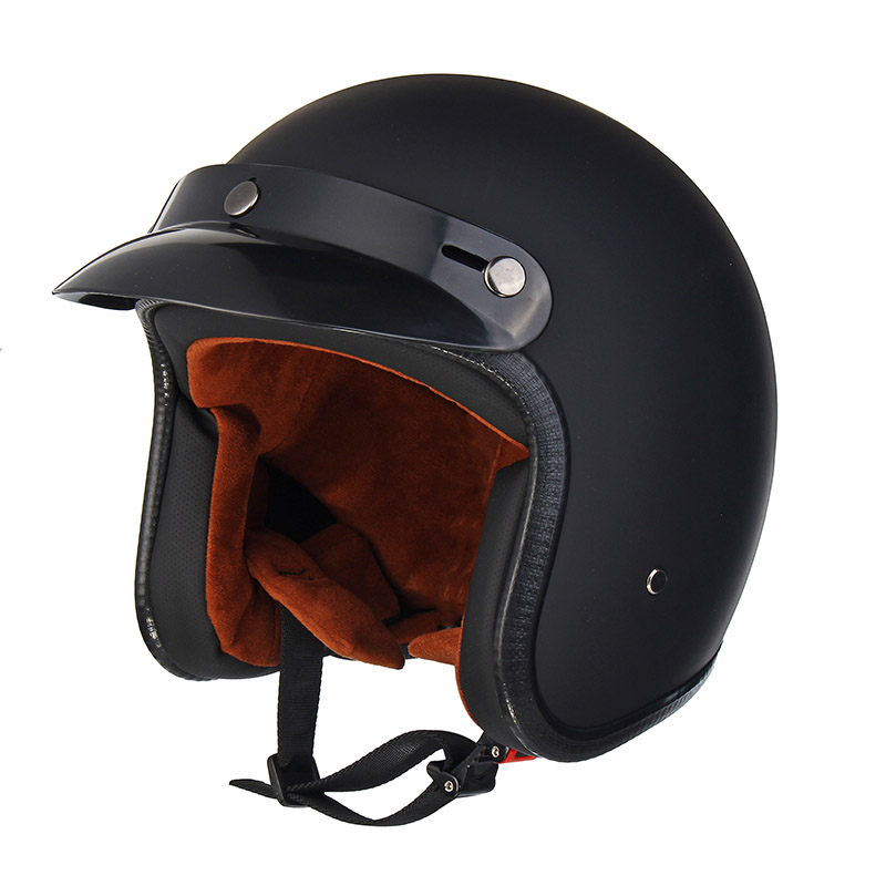 BlackWhite-ABS-Motorcycle-Vintage-Helmet-Open-Face-1271587