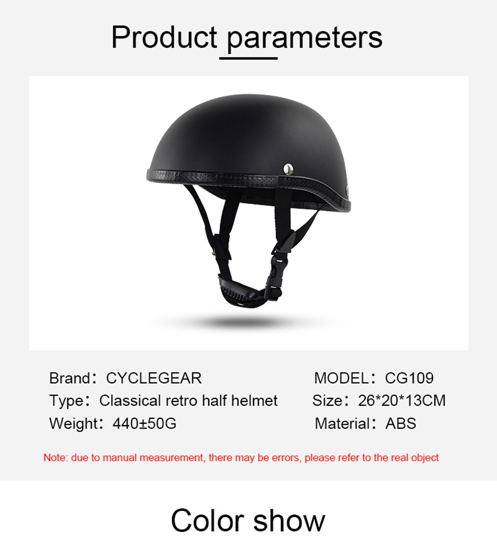 CYCLEGEAR-Safety-Half-Face-Helmet-Retro-Adjustable-Cap-Anti-UV-Bicycle-Cycling-Motorcycle-Scooter-Su-1723240