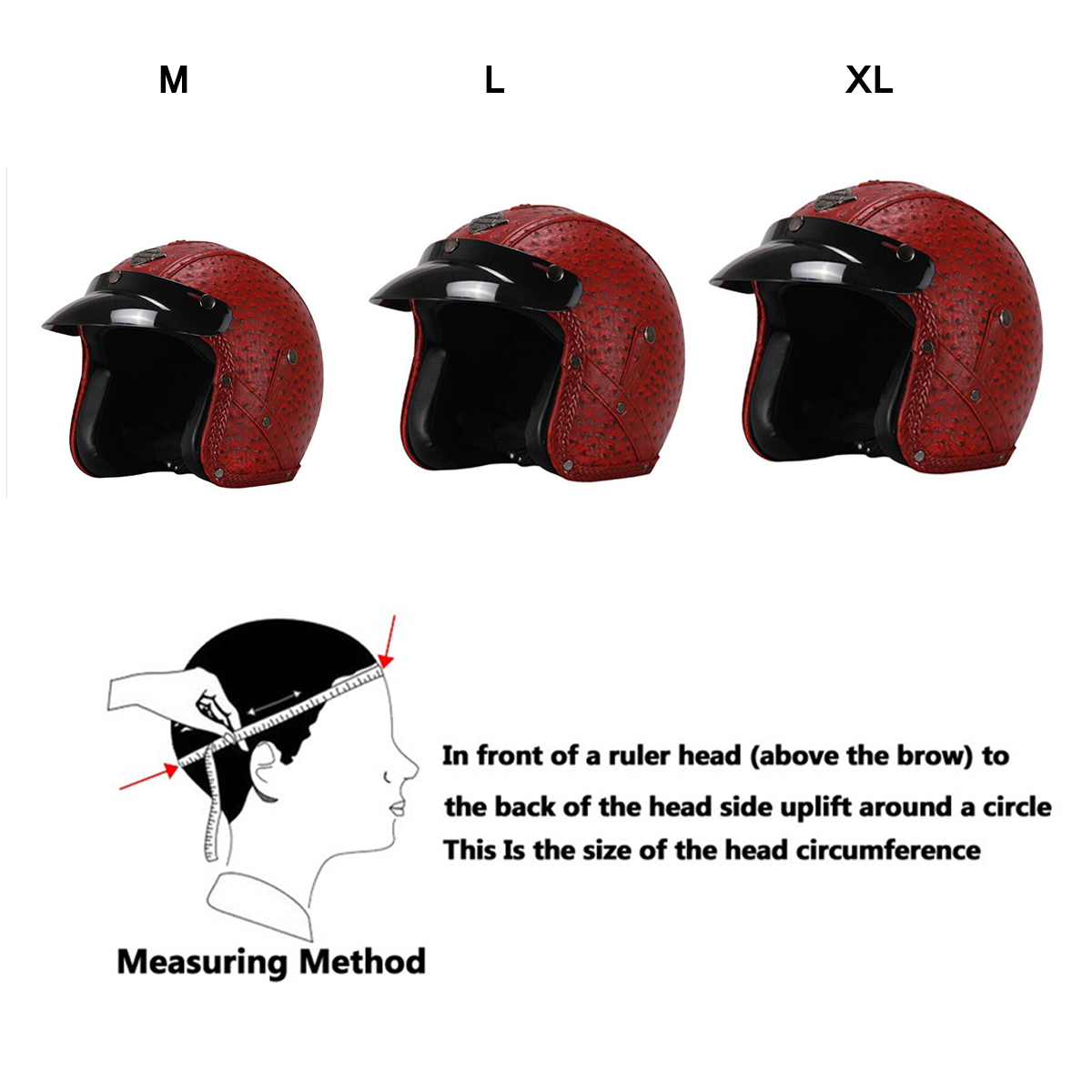 DOT-34-Face-Motorcycle-Motorbike-Helmet-Scooter-Riding-Protection-Visor-M-L-XL-1418800