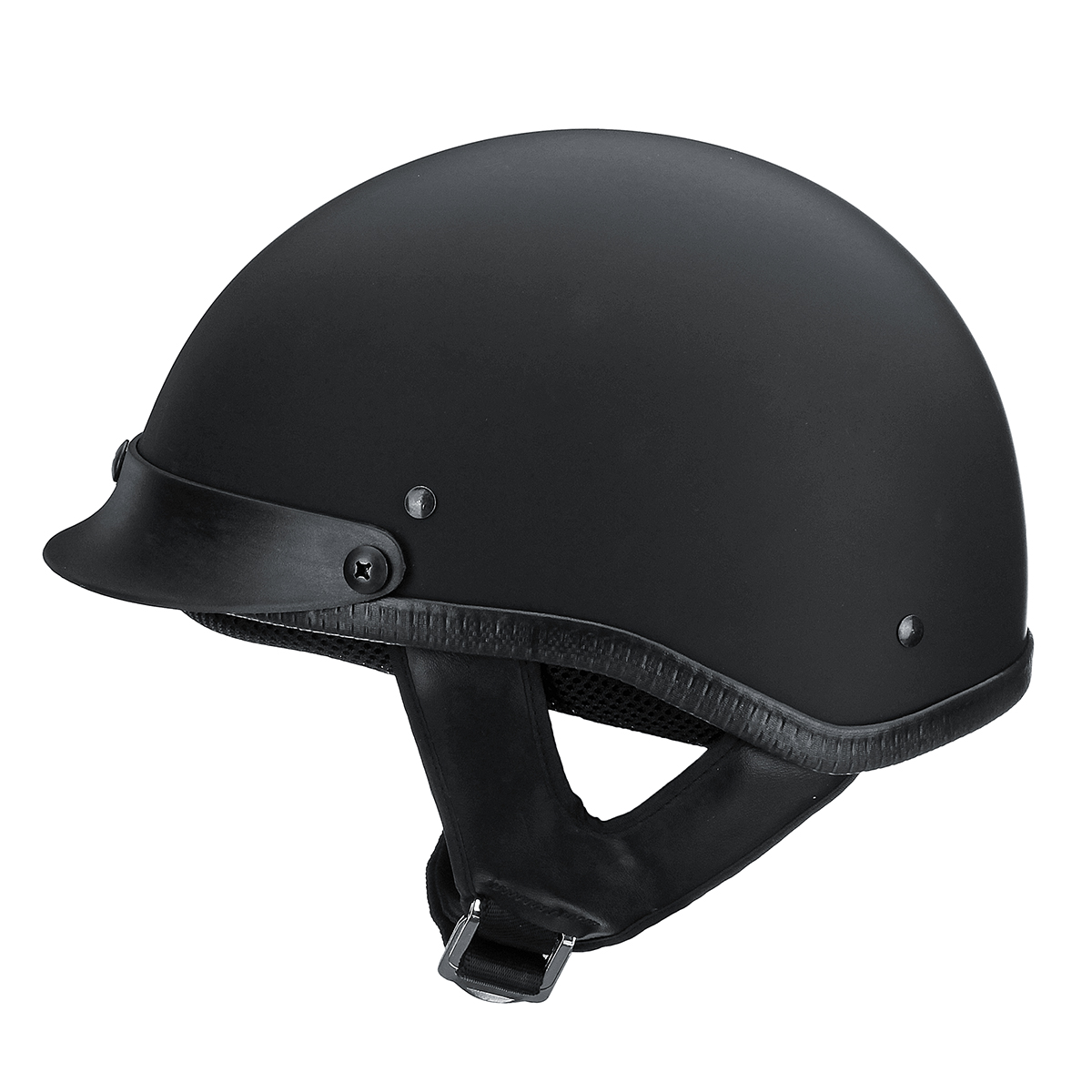 DOT-CE-Motorcycle-Half-Face-Helmet-Chopper-Cruiser-Scooter-ABS-Shell-M-XXL-Black-1500474